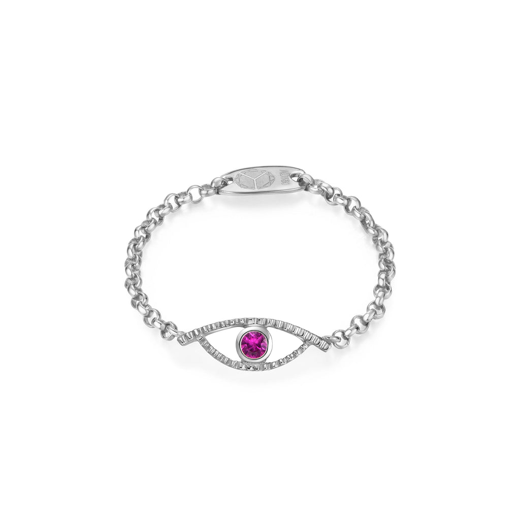 YOUNG BY DILYS' Celestial Eye Pink Sapphire Ring in 18KWG