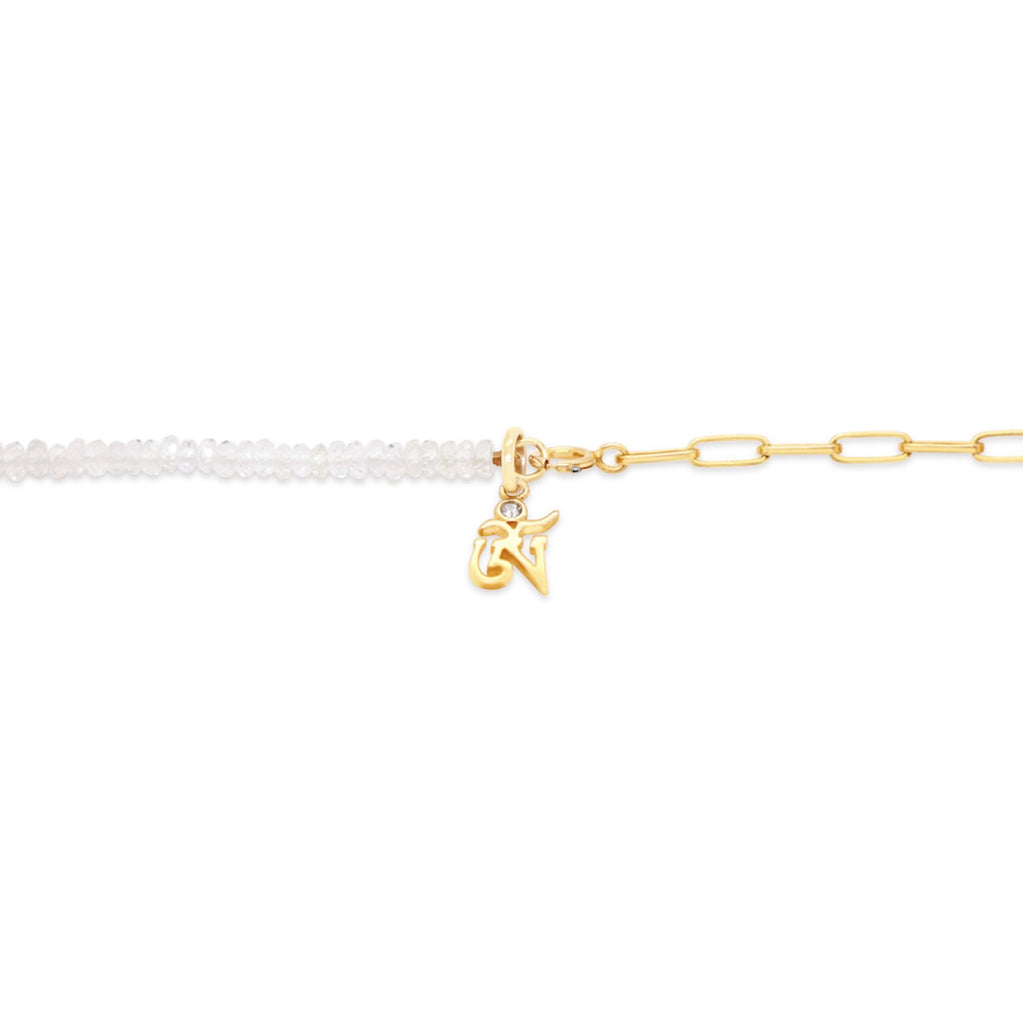 OM 4-in-1: White Sapphire and Sterling Silver in Gold Vermeil