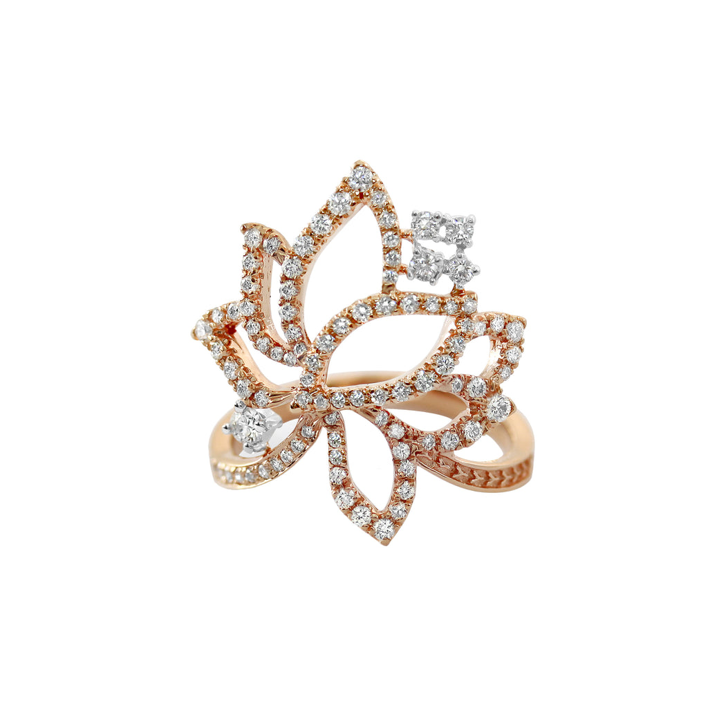 YOUNG BY DILYS' Legacy Lotus Ring in 18K Rose Gold